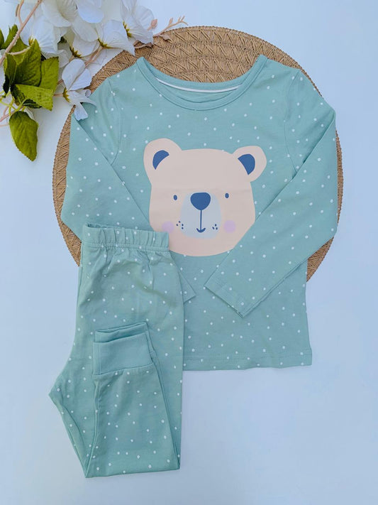 George Bear Print Shirt & Trouser Set