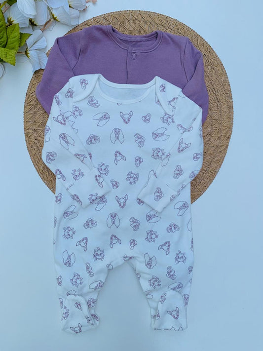 George Pack of 2 Disney Classics Sleepsuits