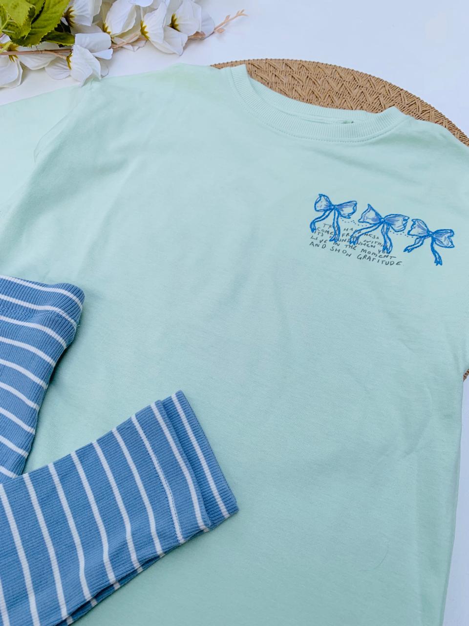 Next Bow Print Shirt and Trouser Set