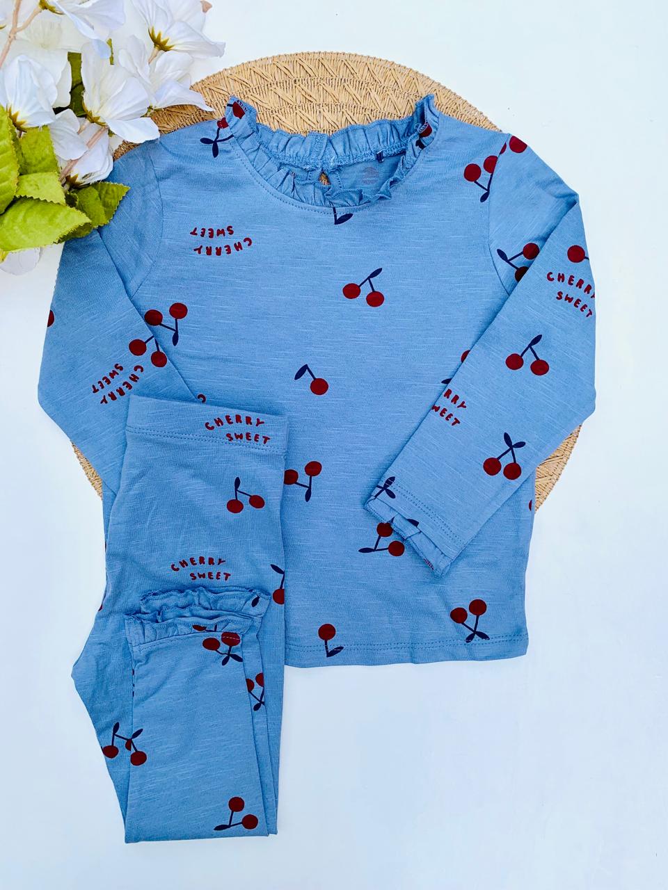 George Cherry Sweet Shirt and Trouser Set