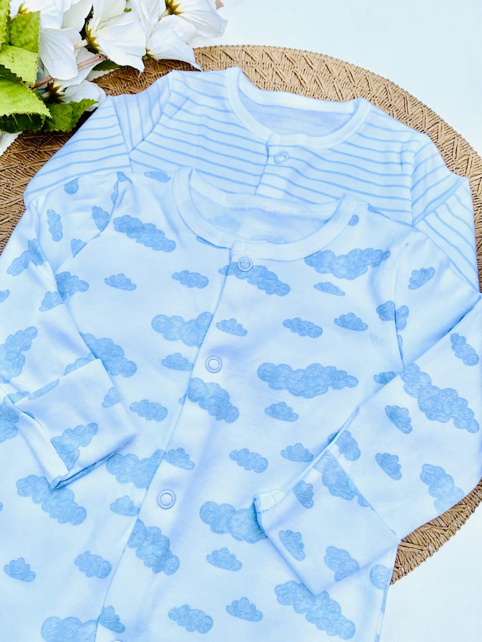 George Cloud Print Pack of 2 Sleepsuits