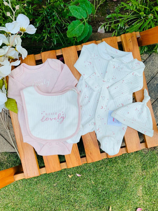 Tu Clothing Stars & Moons Print 4pc Starter Set