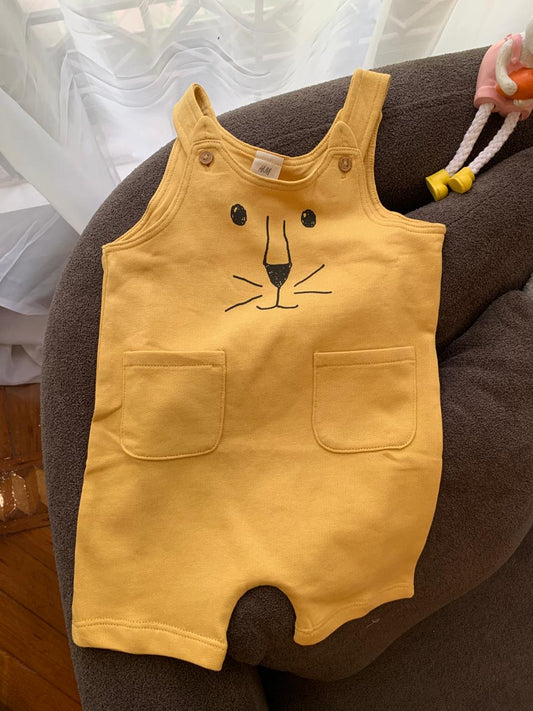 H&M Cat Face Dungarees