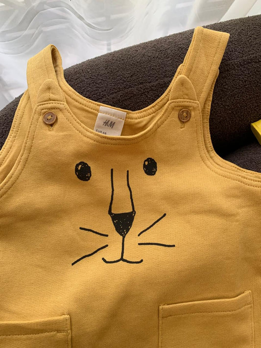 H&M Cat Face Dungarees