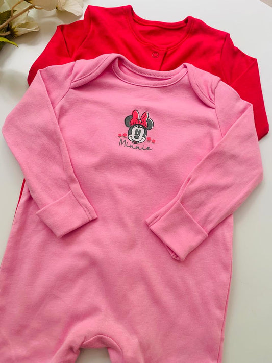 George Minnie Mouse Pack of 2 Sleepsuits
