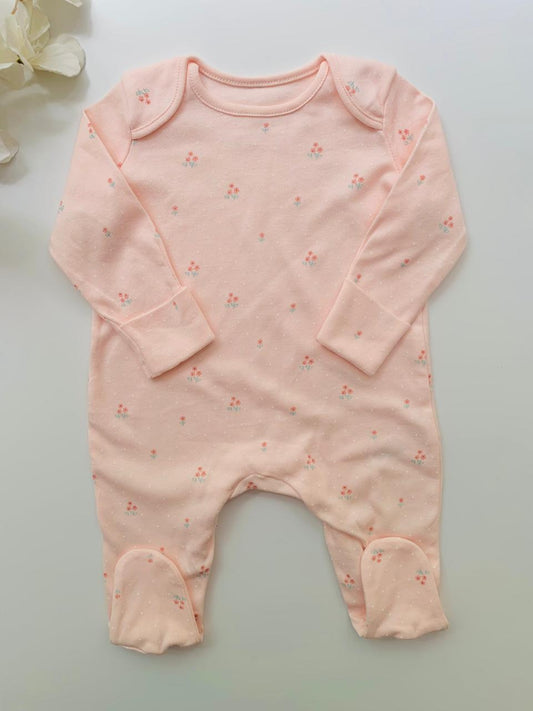 George Flower Print Sleepsuit