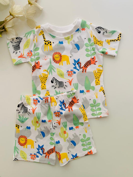 George Safari Print Shirt and Short Set