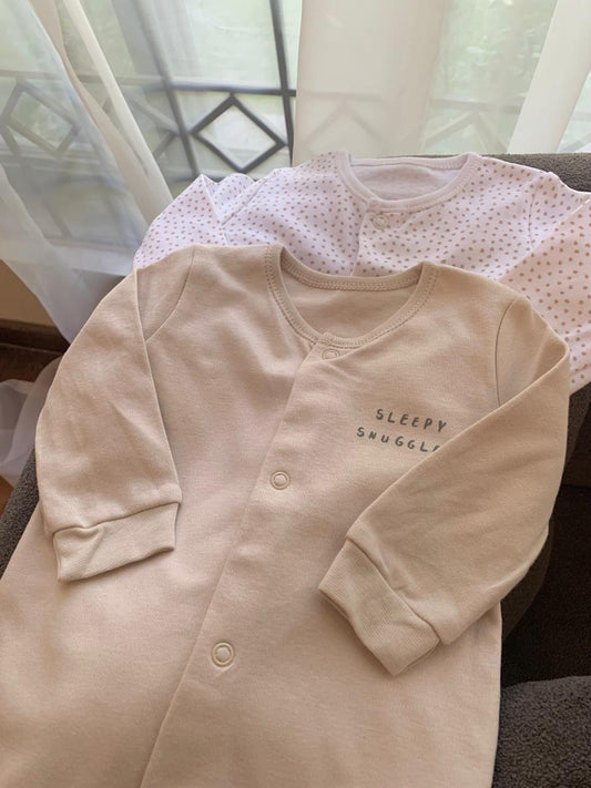 George Sleepy Snuggle Pack of 2 Sleepsuits