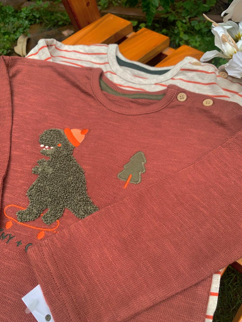 George Rust Dinosaur Pack of 2 Shirts