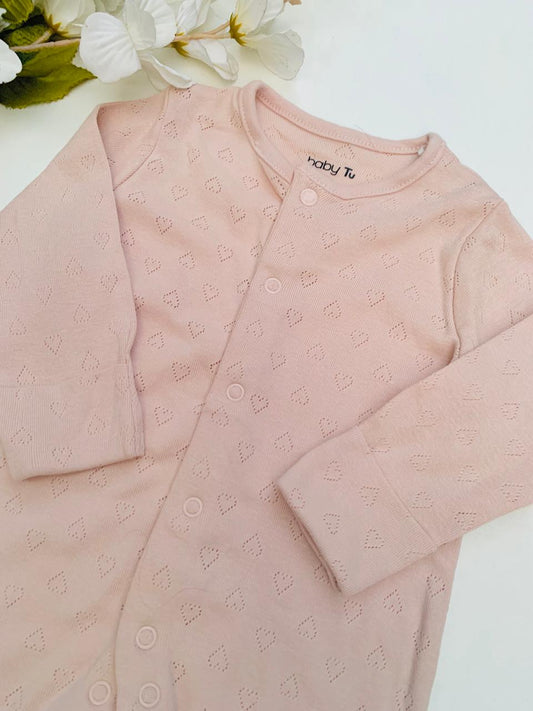 Tu Clothing hearts textured Sleepsuit