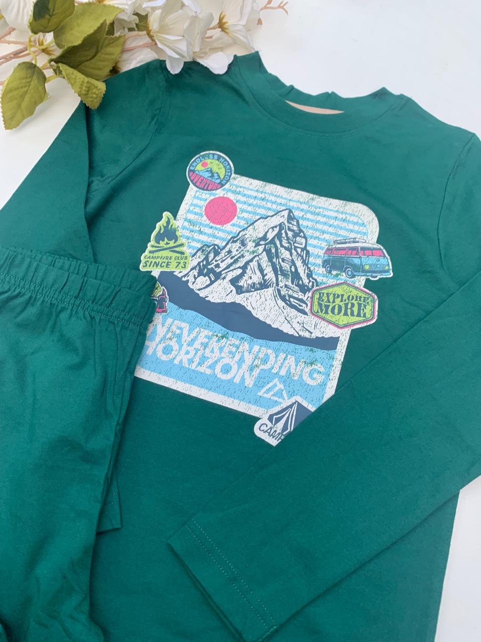 George "Never ending Horizon "Print Shirt and Trouser set