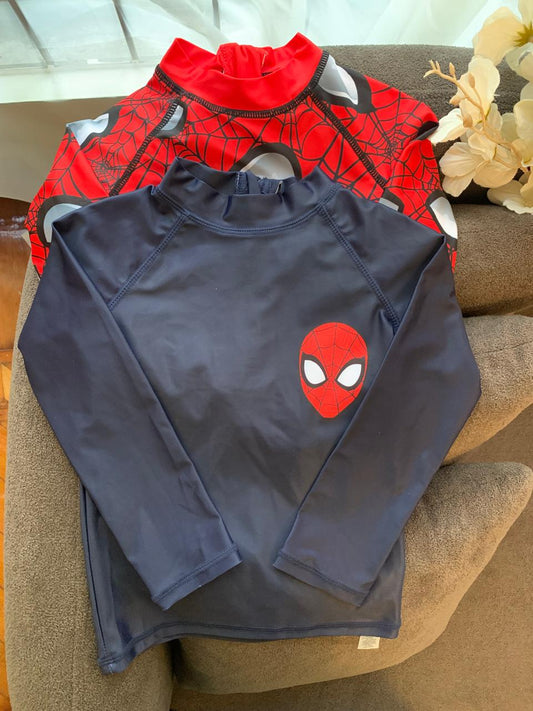 George Spider Print Pack of 2 swimming Shirts