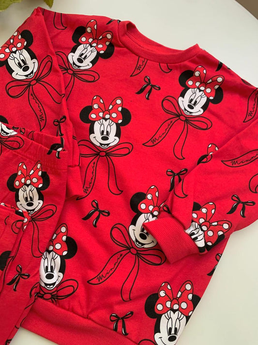 George Minnie Print Sweat Shirt and Trouser set