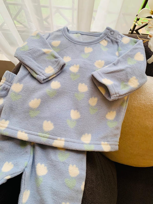George Fleece Tulip print Shirt & Trouser Set