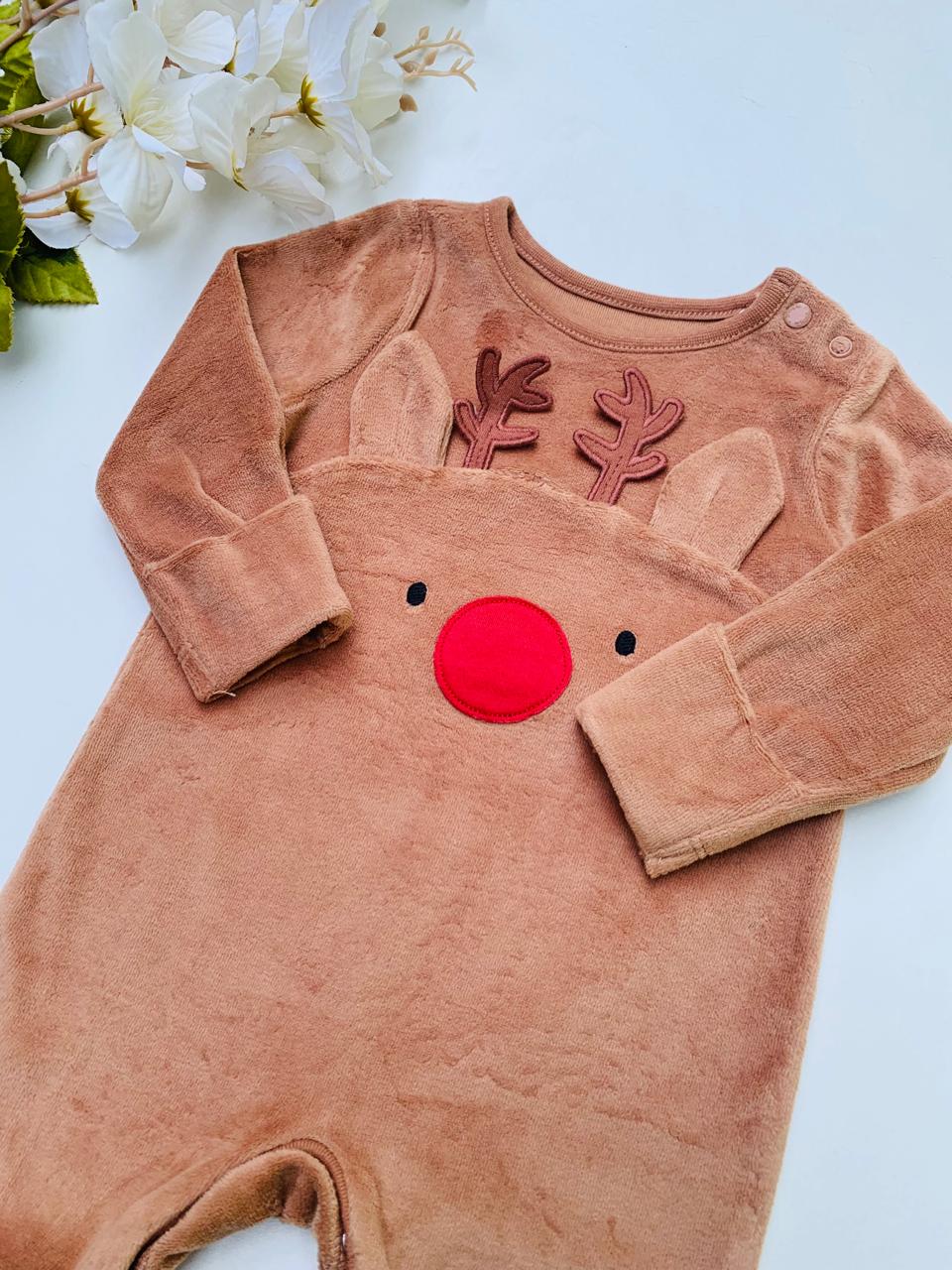 TU Clothing Reindeer Sleepsuit