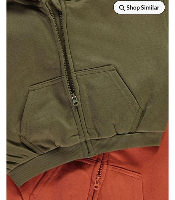 George Pack of 2 Zip Through Hoodies