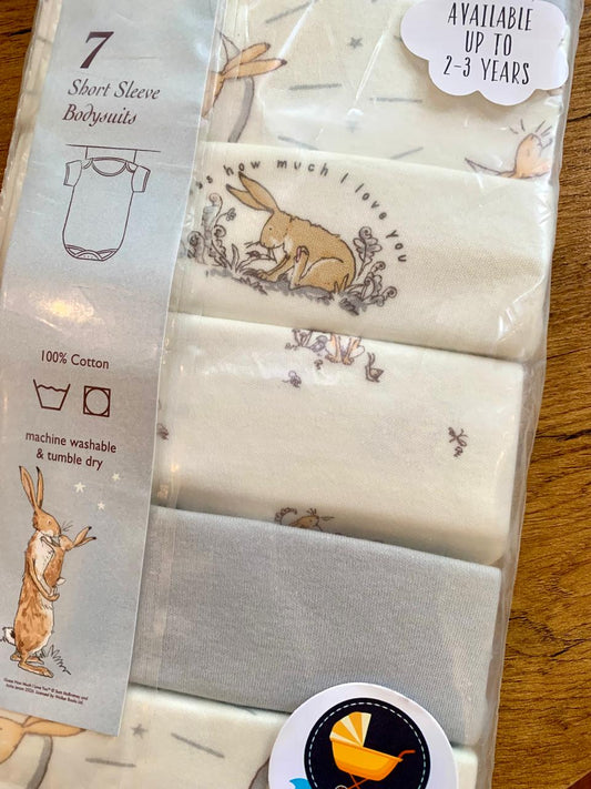 George pack of 4 Bunny on Moon Bodysuits