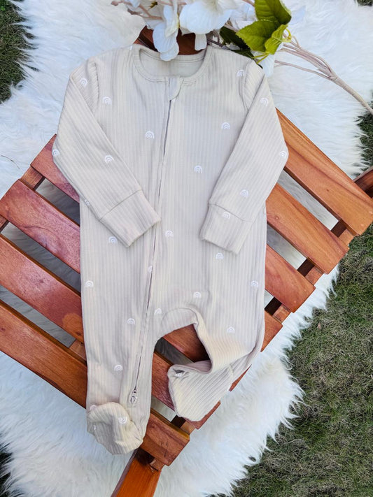 George Ribbed Sleepsuits