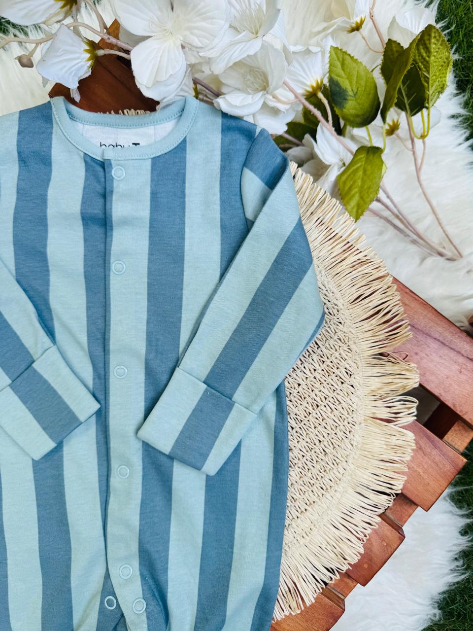 Tu Clothing Stripe print Sleepsuit
