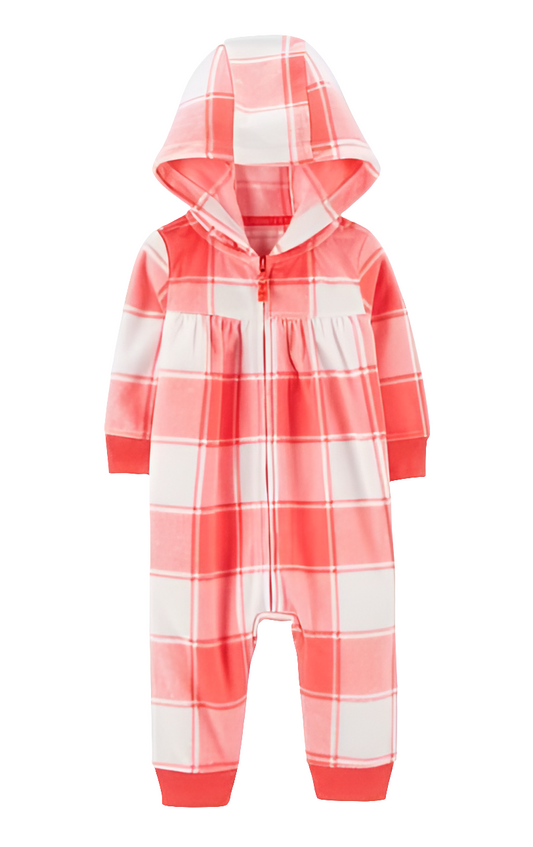 Carter's Hoodie Zipped Fleeced Sleepsuit