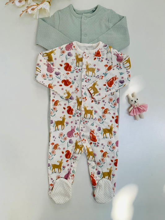 TU Clothing Pack of 2 Sleepsuits