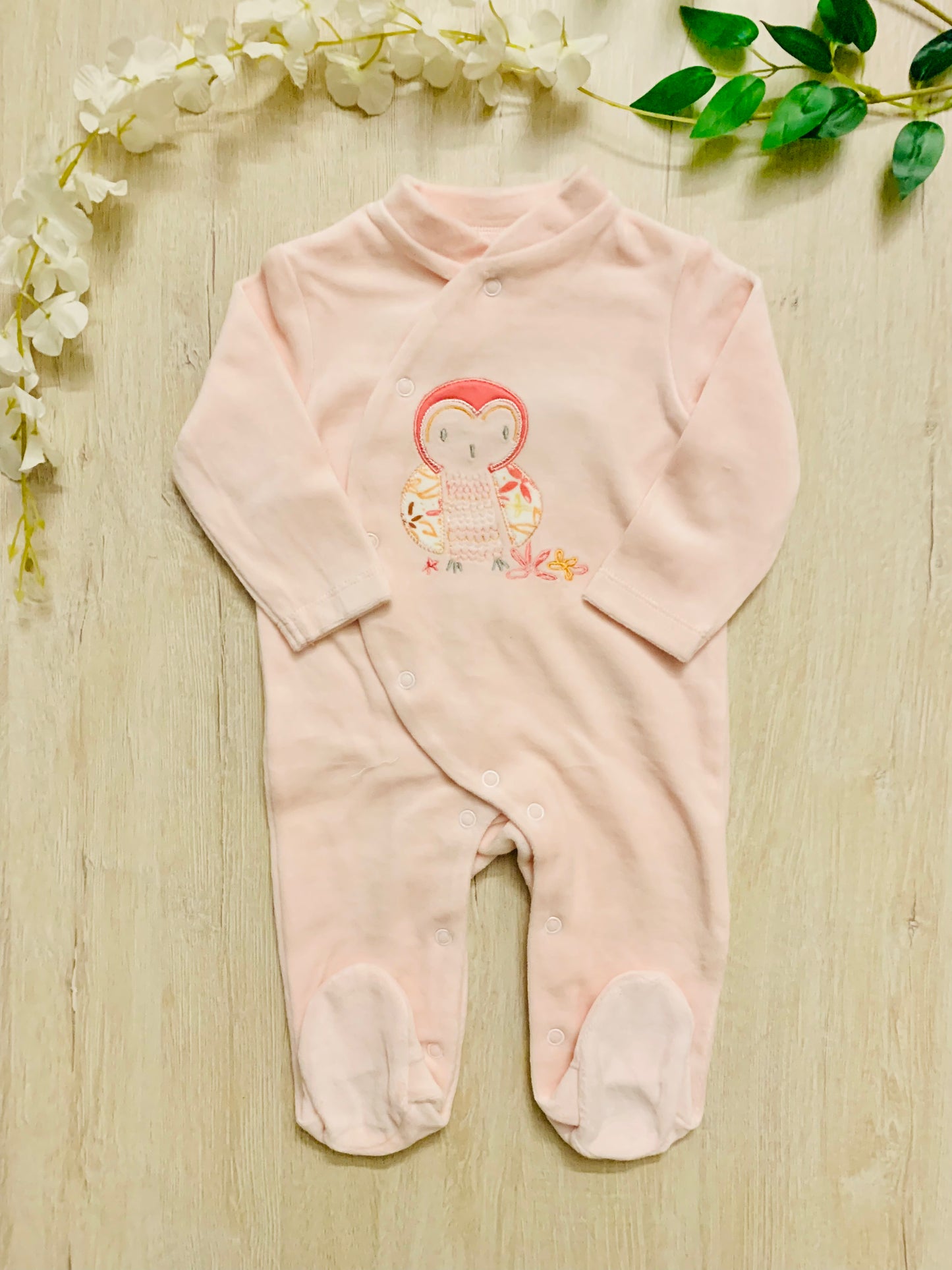 Juniors Velour Pink Sleepsuit