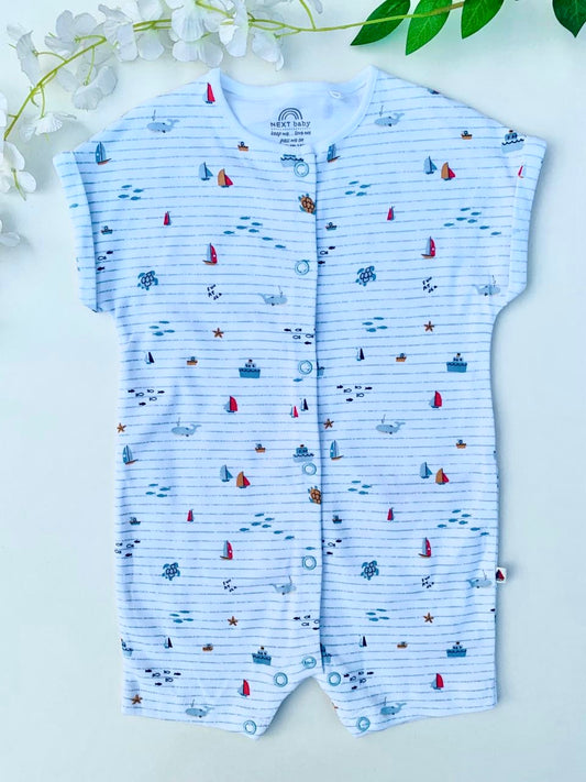 Next Printed Small Boats Romper