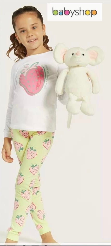 Juniors  Printed Strawberry Shirt & Trouser Set