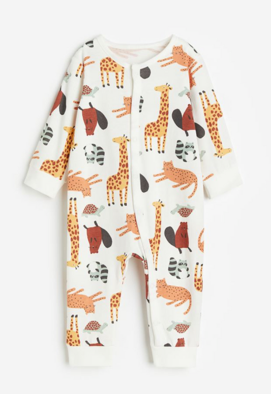H&M Colourful Animals Sleepsuit