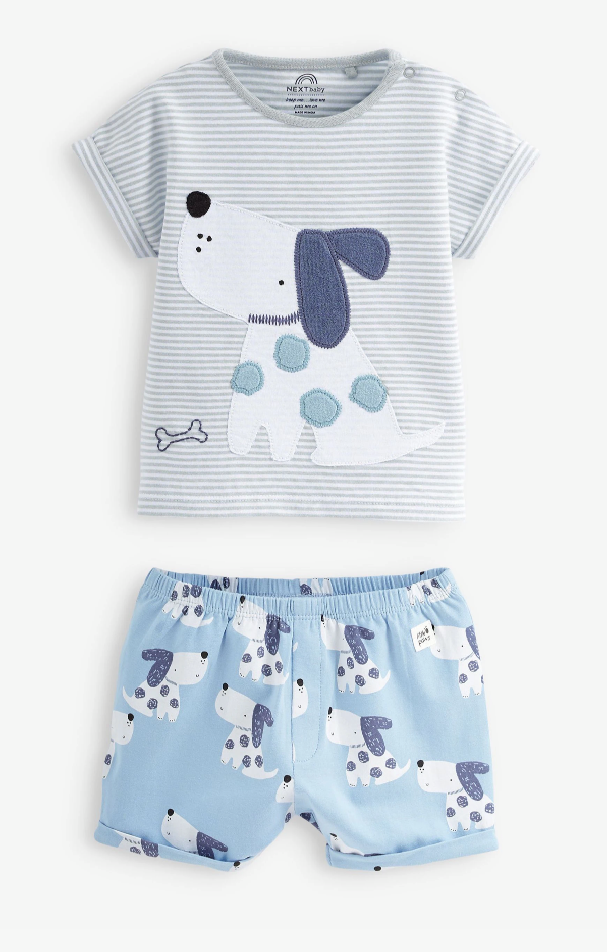 Next Appliquéd  Puppy Shirt & Short