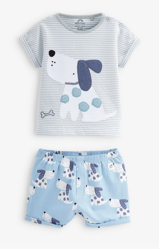 Next Appliquéd Puppy Shirt & Short