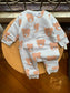 George Teddy Zip Fasten Wadded Sleepsuit