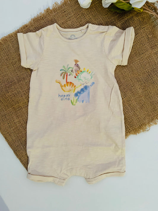 Next Embroidered “Happy Dino”Romper