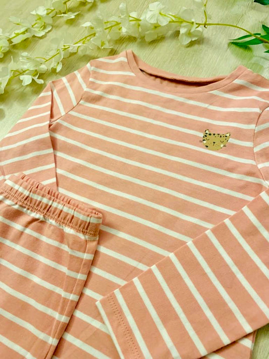 George Cat on Light Pink Shirt & Trouser Set