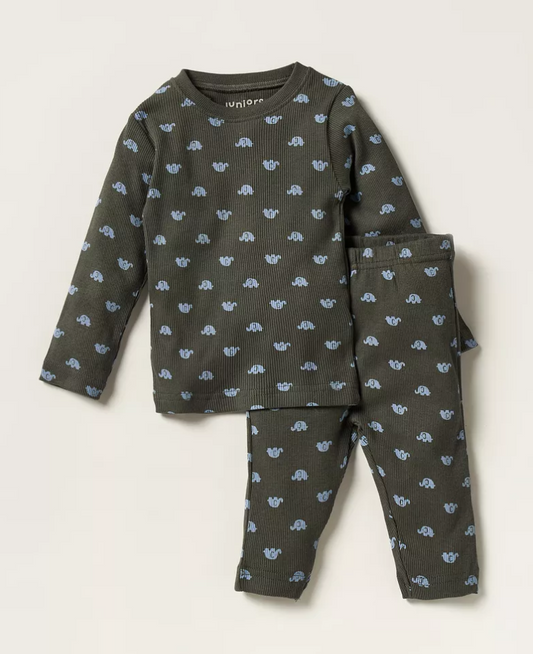 Juniors Ribbed Shirt & Trouser Set