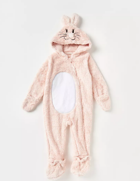 Juniors Sherpa Hooded Sleepsuit