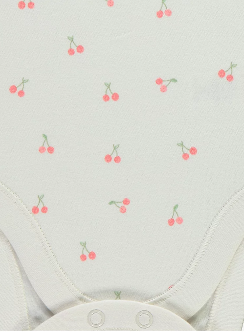George Pack of 5 Pastel Fruits Strappy Bodysuits