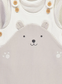 George Neutral Bear Striped Bodysuit and Dungaree Set