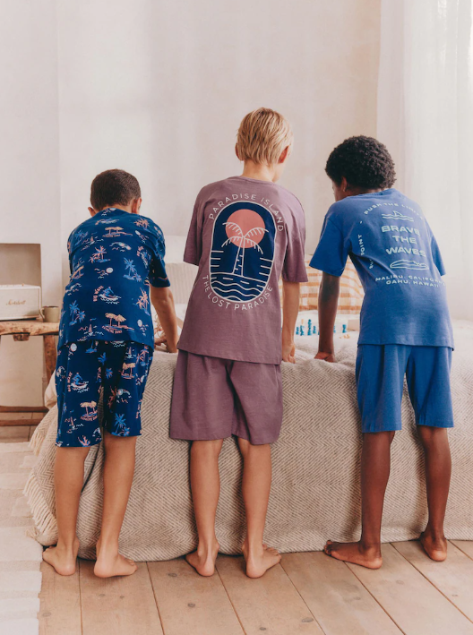 Next "Brave The Waves" Shirt & Shorts Set