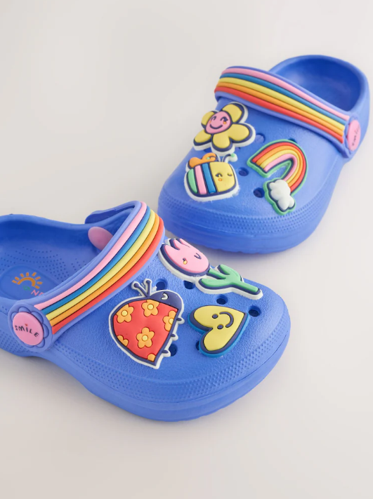 Next Rainbow Strap Clogs