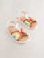 Next Rainbow Metallic T-Bar Sandals