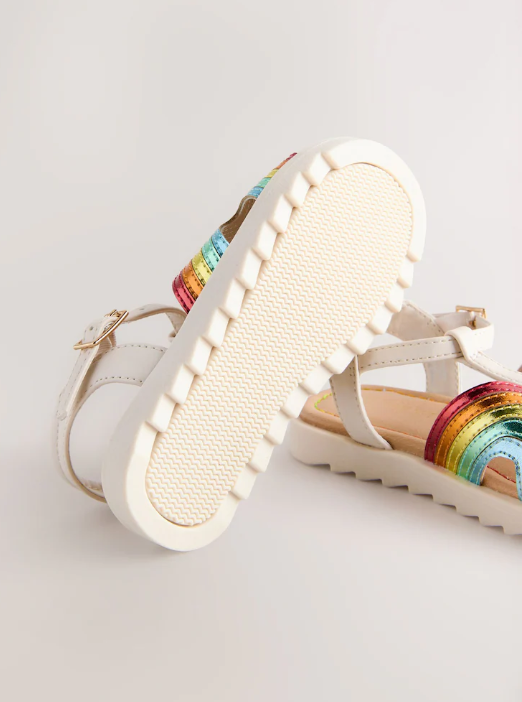 Next Rainbow Metallic T-Bar Sandals