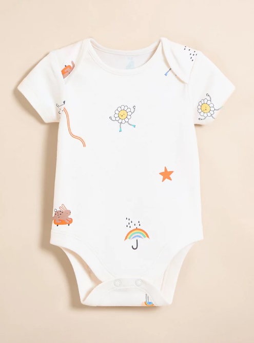 George Pack of 5 Little Angels Pastel Fun Sunshine Bodysuits