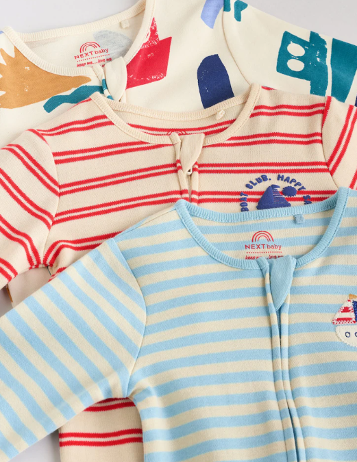 Next Striped Sleepsuit