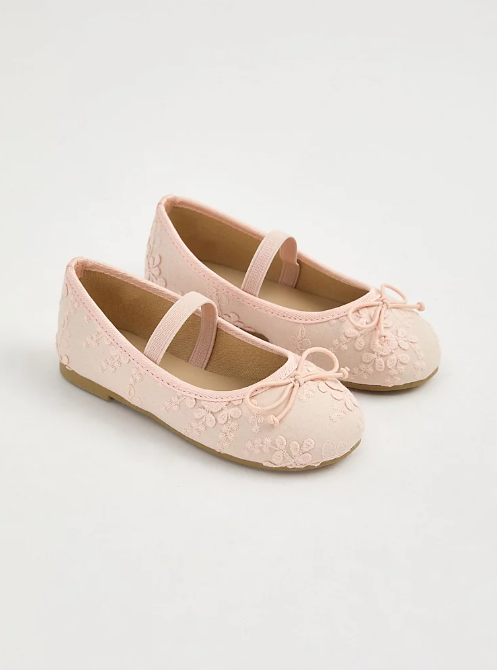 George Lace Embroidered Ballet Flats