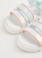 George Rainbow Shine Iridescent Strappy Sandals