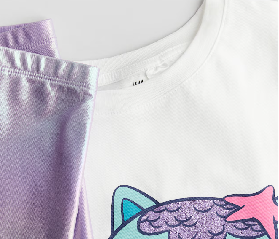 H&M Mermaid Shirt & Short Set