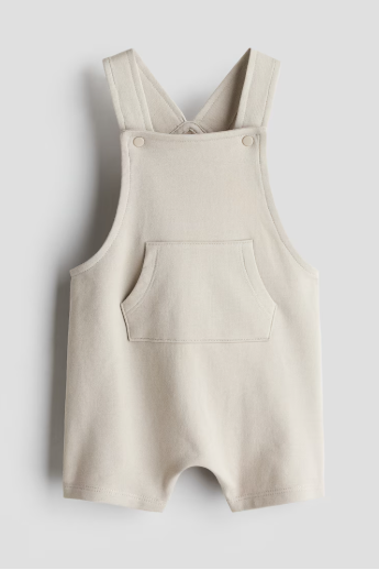 H&M Solid Beige Dungarees