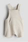 H&M Solid Beige Dungarees