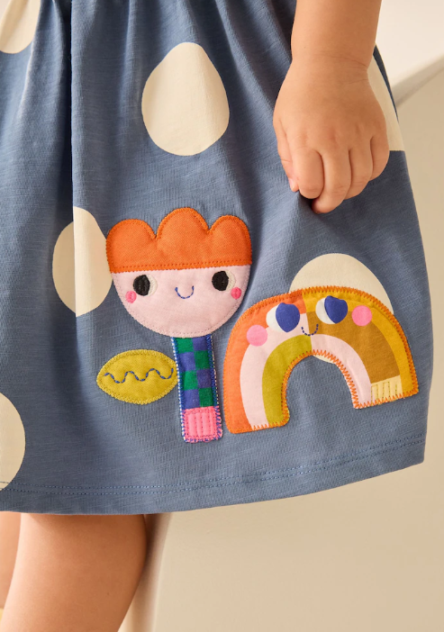 Next Appliqued Rainbow Frock
